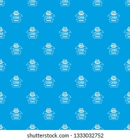 China trip pattern vector seamless blue repeat for any use
