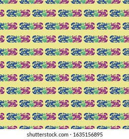 China two fish mascot Vector abstract seamless pattern. Vintage art deco texture , Ideal for greeting card or backdrop template design , China background