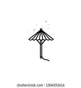 China umbrella, China culture icon. Element of China culture icon. Thin line icon for website design and development, app development. 