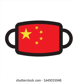 china virus face mask vector