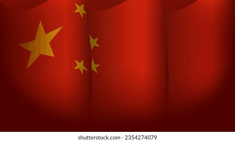 china waving flag background design concept vector illustration suitable for poster on holiday, feast day or china independence day moment