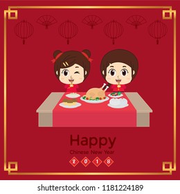 China world and chinese food party. vector illustration