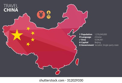 China world map with a pixel diamond texture. World map geography.
