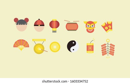 China Year icon or logo full color