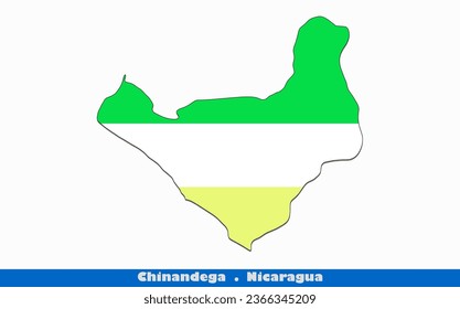 Chinandega Flag -  Departments of Nicaragua (EPS)