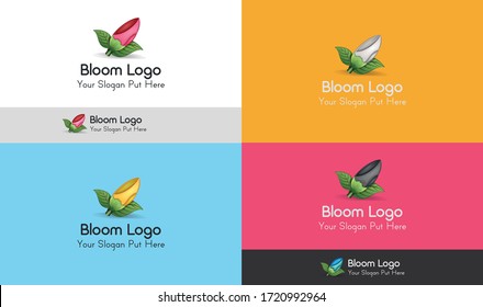 China-Rose Bloom Business Logo-Stock Vector
