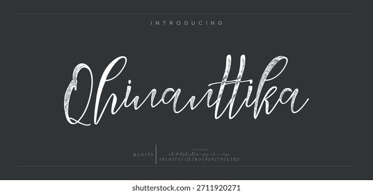 Chinauttika is a modern artistic brush script with dynamic strokes and expressive curves.