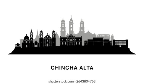 Chincha Alta Peru Silhueta Skyline.