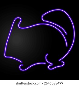 chinchila neon sign, modern glowing banner design, colorful modern design trends on black background. Vector illustration.