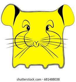 Chinchilla, cute, yellow, rodent, primitive