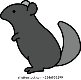 Chinchilla mouse pet bilby animal Outline