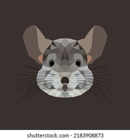 El vector de ilustración del polígono de Chinchilla