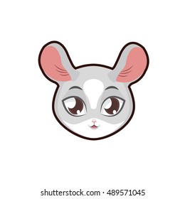 Chinchilla portrait illustration