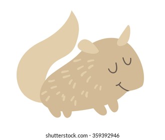 Chinchilla. Vector illustration, isolate on white  background