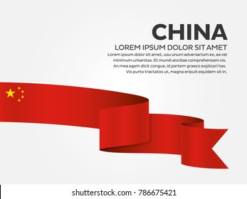 Chine flag on a white background