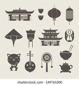 chineese travel icons