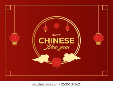 Chines new year celebration banner design vector.