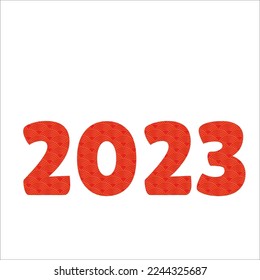Chinese 2023 New Year Gradient Numeric. Zodiac Number with Arch Ornament