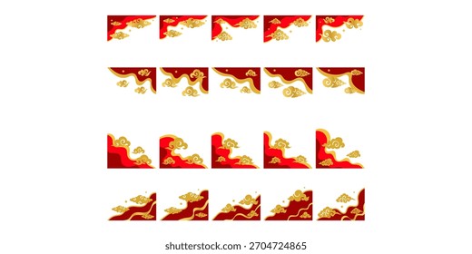 Chinese Abstract Corner With Cloud