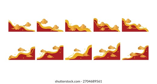 Colección de Vector de esquina Abstractas china