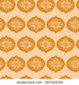 Chinese abstract mascot Vector seamless pattern. Vintage art deco texture , Ideal for greeting card or backdrop template design , China background