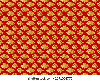 Chinese abstract seamless pattern. Chinese New Year wallpaper. Traditional Oriental background. Vector illustration.