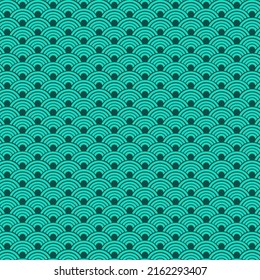 Chinese abstract seamless pattern vector, black green, illustration of traditional ornaments and oriental background.