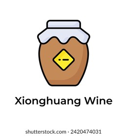 Chinese alcohol vector design, chinese traditional drink icon design