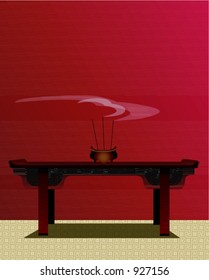 chinese altar in vector