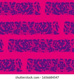 Chinese animal mascot Vector seamless pattern. Vintage art deco texture , Ideal for greeting card or backdrop template design , China background