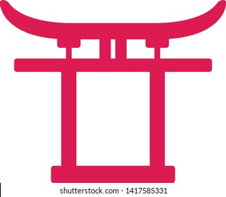 chinese arch isolated vector illustration