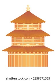 Chinese architecture Temple of Heaven vector illustration