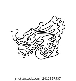 Chinese asian dragon color concept. Dragon for tattoo design. Chinese new year cartoon style. Digital illustration for web page, mobile app, promo.
