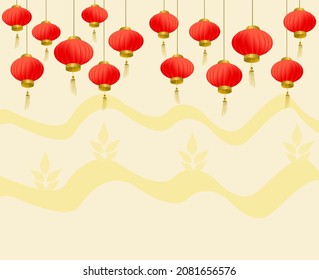 Chinese asian festival lantern background for banner or advertising template