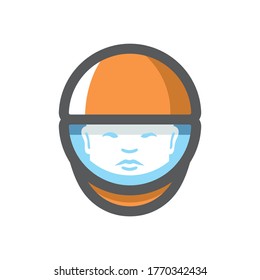 Chinese Astronaut. Spaceman. Cosmonaut Vector Cartoon illustration