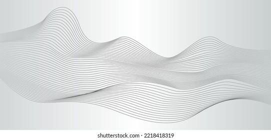 Chinese atmosphere landscape flow abstract line elements