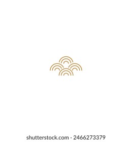Chinese auspicious cloud golden pattern