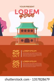 chinese autumn event poster vector