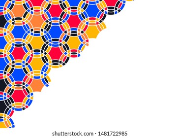 Chinese background card for concept design. Decorative vector border. Calendar poster. Chinese invitation template. Abstract concept graphic element. 2019 happy new year. Happy new year card design