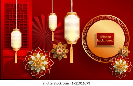 Chinese background / Vector Illustration / greetings card, invitation, posters, brochure, calendar, flyers, banners