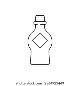 Chinese baiju bottle icon design. isolated on white background. vector illustration
