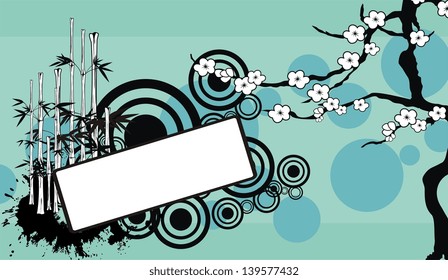chinese bamboo background in vector format very easy to edit