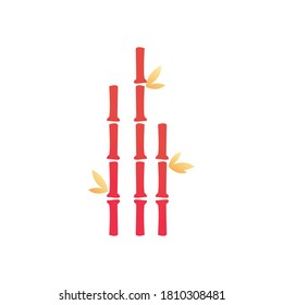 Chinese bamboo gradient style icon design, China culture asia and oriental theme Vector illustration