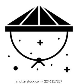 Chinesischer Bambushut, Vektordesign des Kopfbekleidungszubehörs