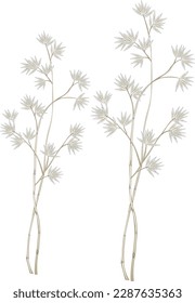 chinese bamboo stems vector art