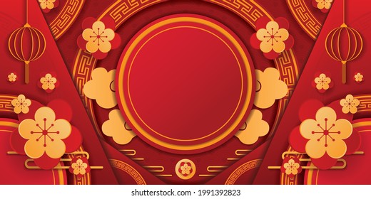 Chinesisches Banner Design . Vektorgrafik