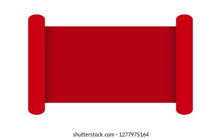 chinese banner scroll  blank template. - vector