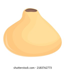 Chinese baozi icon cartoon vector. Bun dao. Cute food