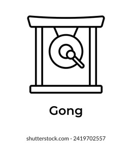 Chinese Bell vector icon in modern and trendy style
