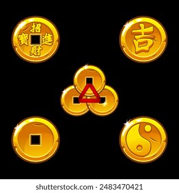 Chinese Blessing coins represent good luck or fortune. Chinese Symbols for Luck.